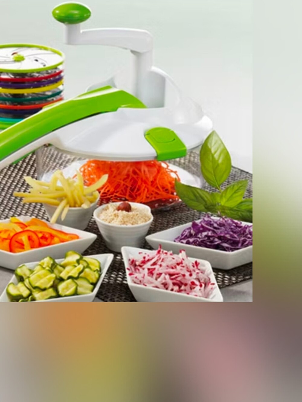 Manual Salad Spinner & Slicer Set. Vegetable and Fruit Chopper Grater Slicer